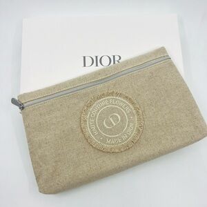 ✨NEW✨DIOR Cotton Linen Makeup Bag Pouch FINAL SALE